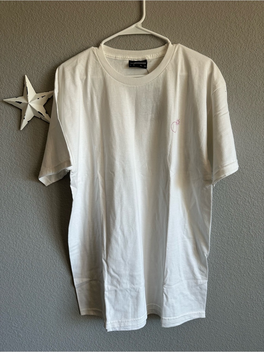 The Hundreds White Short Sleeve Tee w/  Pink Logo